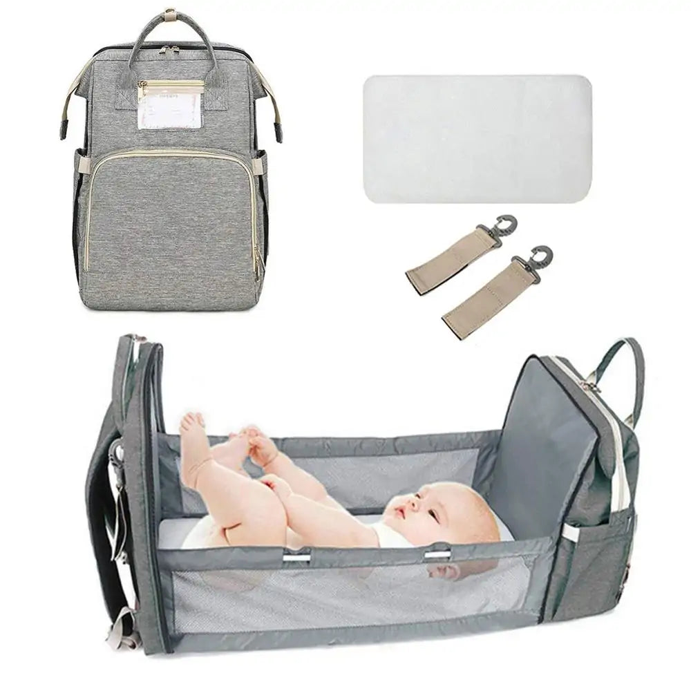 Convertible Baby Diaper Bag (with Travel Bed)