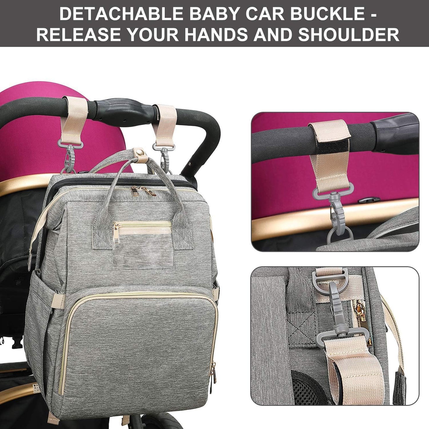 Convertible Baby Diaper Bag (with Travel Bed)